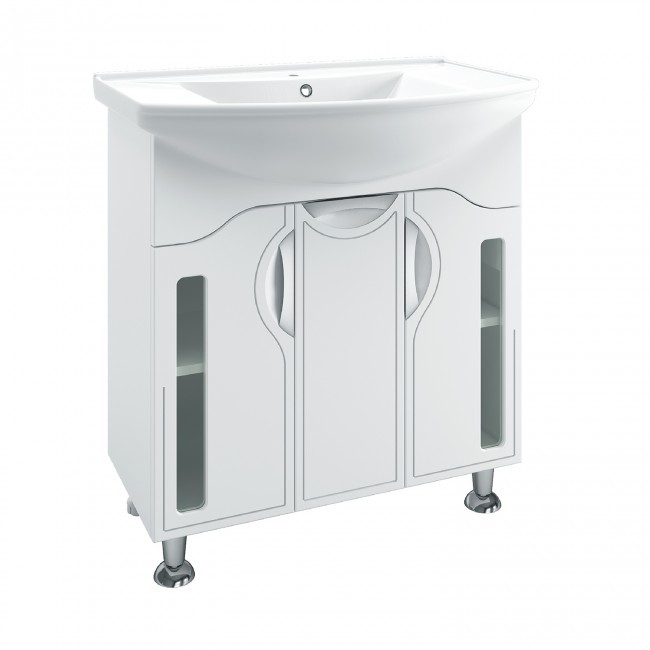 Тумба под раковину Runo Толедо 00000001039 75 см (белый) напольная