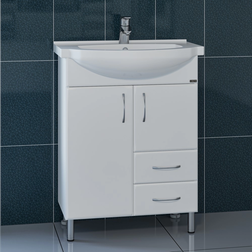 Тумба под раковину СанТа Элеганс-65 201103 65 см (белый) напольная