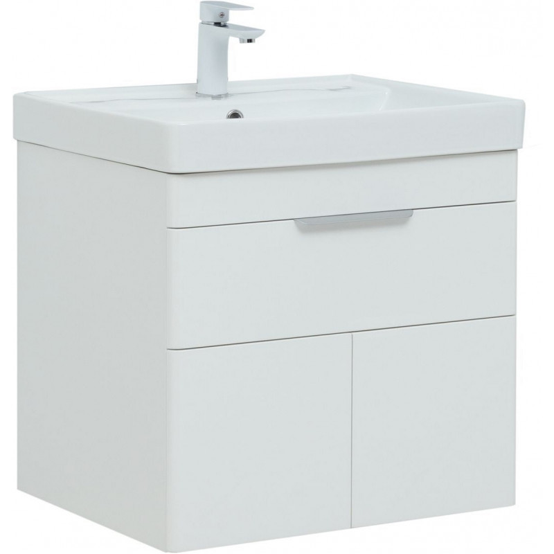 Тумба под раковину Aquanet Ирис new 310149 70 см (белый) 1 ящик 2 дверцы, подвесная