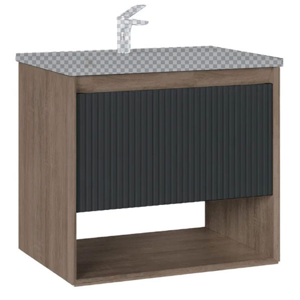 Тумба под раковину Jorno Tossony Toss.01.70/P/DS-A/JR 70 см (антрацит) подвесная
