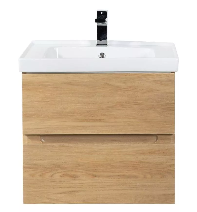 Тумба под раковину Art&Max Techno AM-Techno-600-2C-SO-LW674 60 см (дуб мадейра янтарь) подвесная