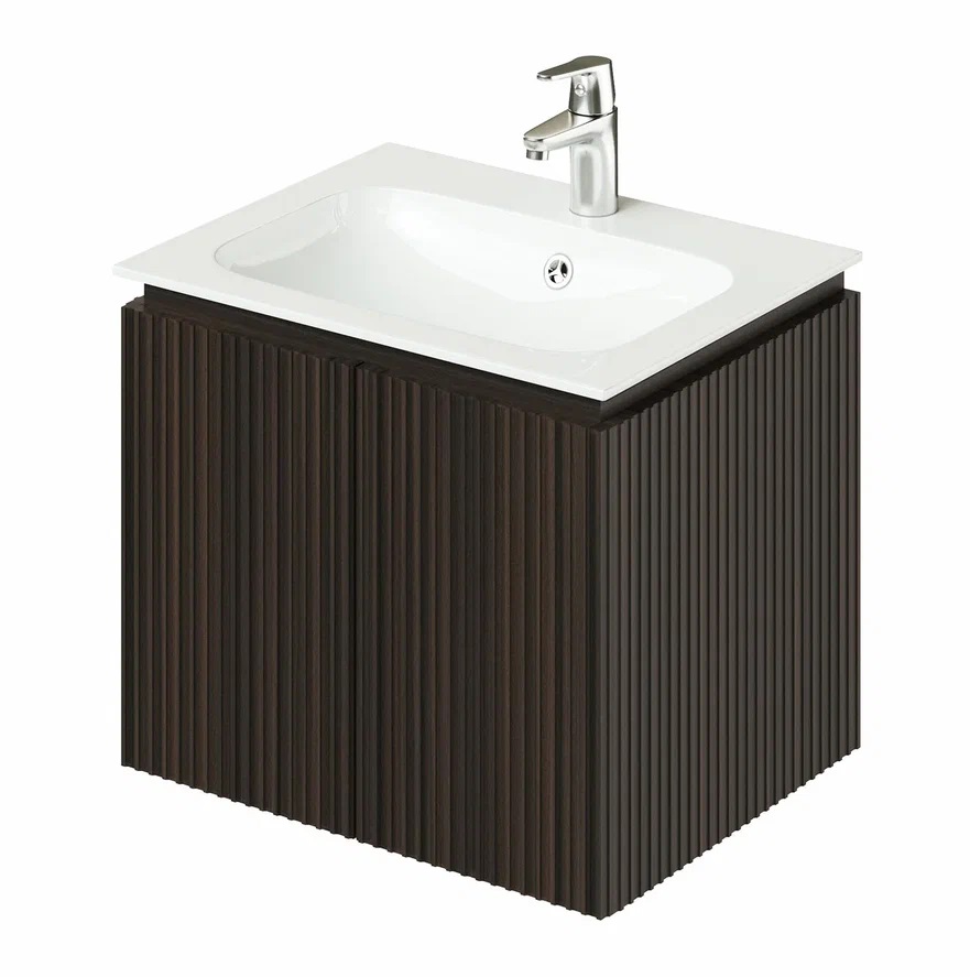 Тумба с раковиной Итана BAND 4657826222596 60 см (эвкалипт африканский) подвесная