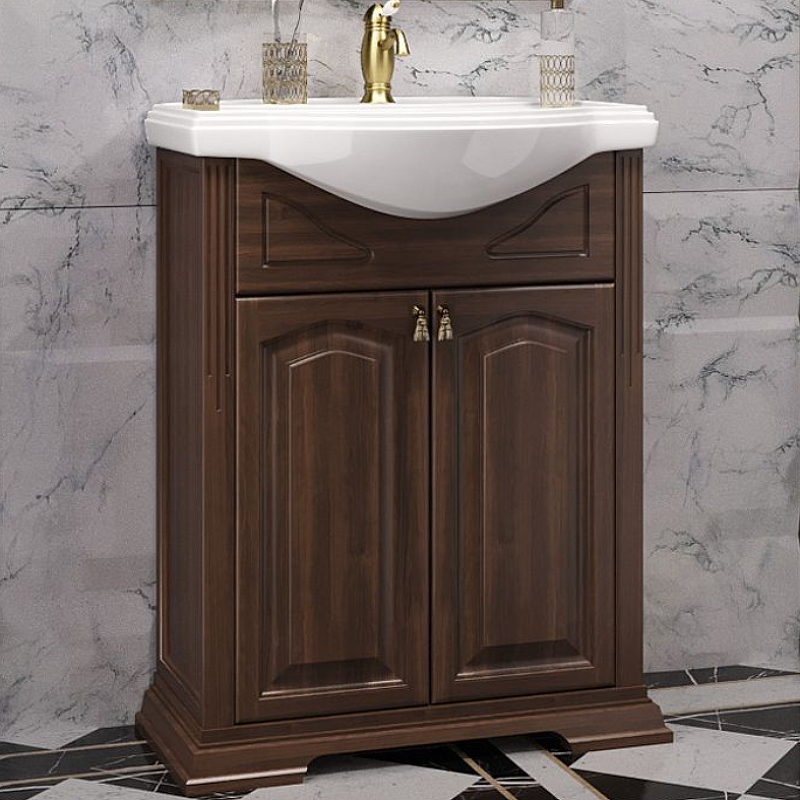 Тумба под раковину Opadiris Риспекто 00-00005814 65 см (орех антикварный) напольная