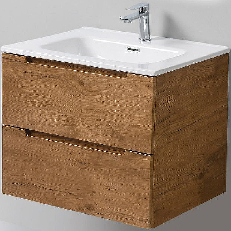 Тумба под раковину Belbango ETNA-600-2C-SO-RN-P 60 см (светло-коричневый) подвесная