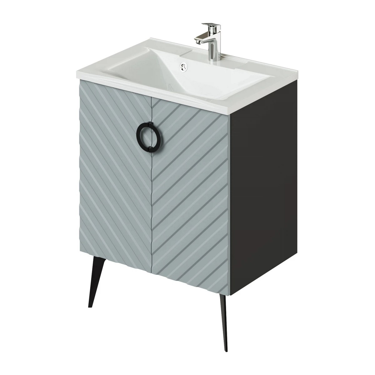 Тумба с раковиной Итана Palladio 2.0 4657821041208 65 см (green wood) напольная