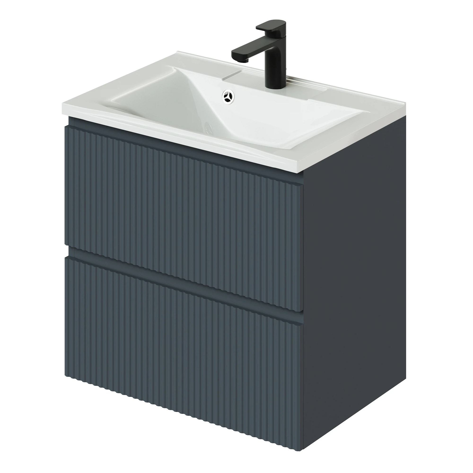 Тумба с раковиной Итана Kate 4657792957515 65 см (антрацит) подвесная