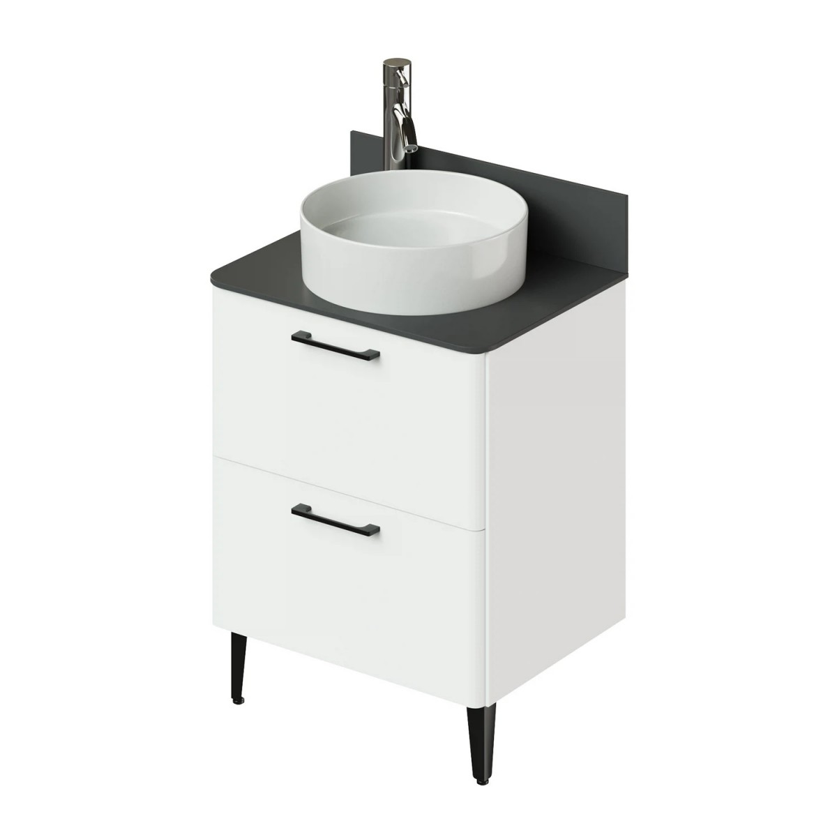 Тумба со столешницей Итана Nais 2.0 4657810335240 60 см (белый матовый) напольная