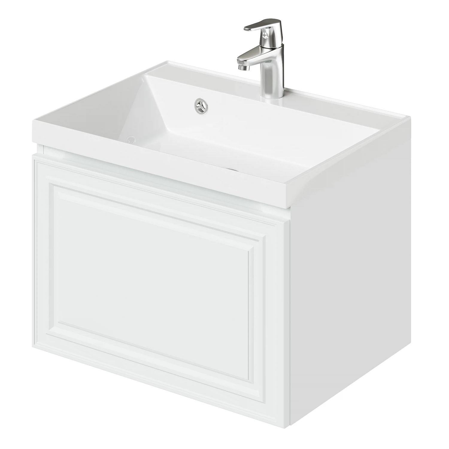 Тумба с раковиной Итана Verona 2.0 4657810333574 60 см (белый матовый) подвесная