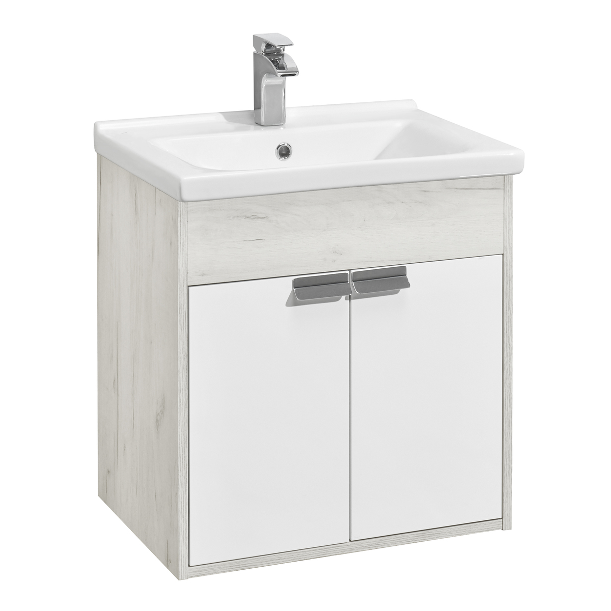 Тумба под раковину Aquaton Флай 60 см (белый/дуб крафт)
