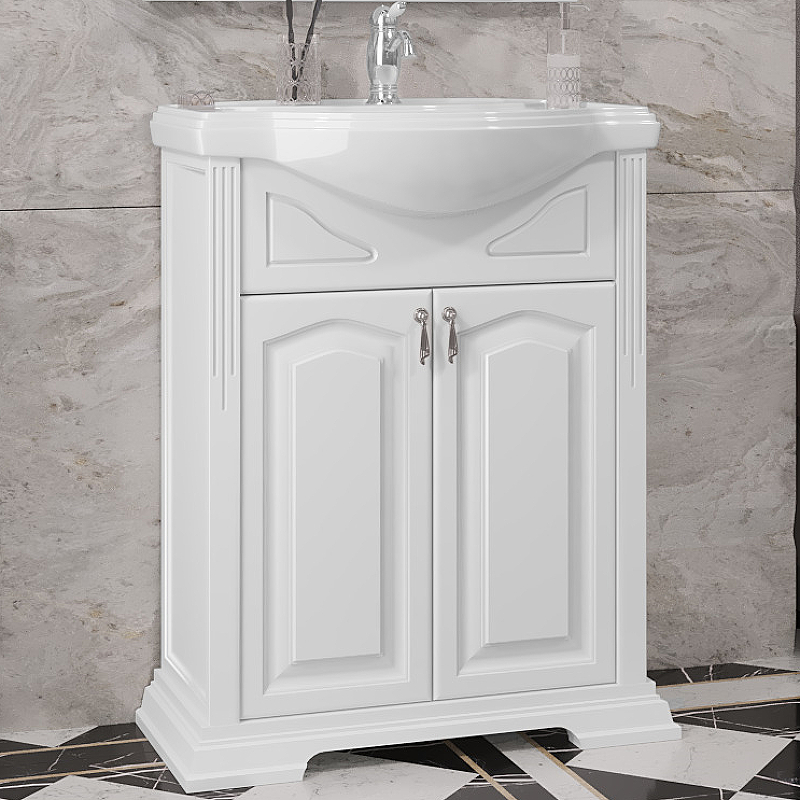 Тумба под раковину Opadiris Риспекто 00-00005813 65 см (белый матовый) напольная