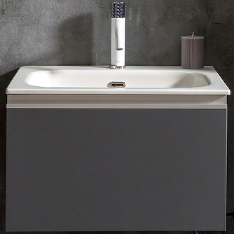 Тумба под раковину ArmadiArt Vallessi 837-060-A matt 60 см (антрацит матовый) подвесная