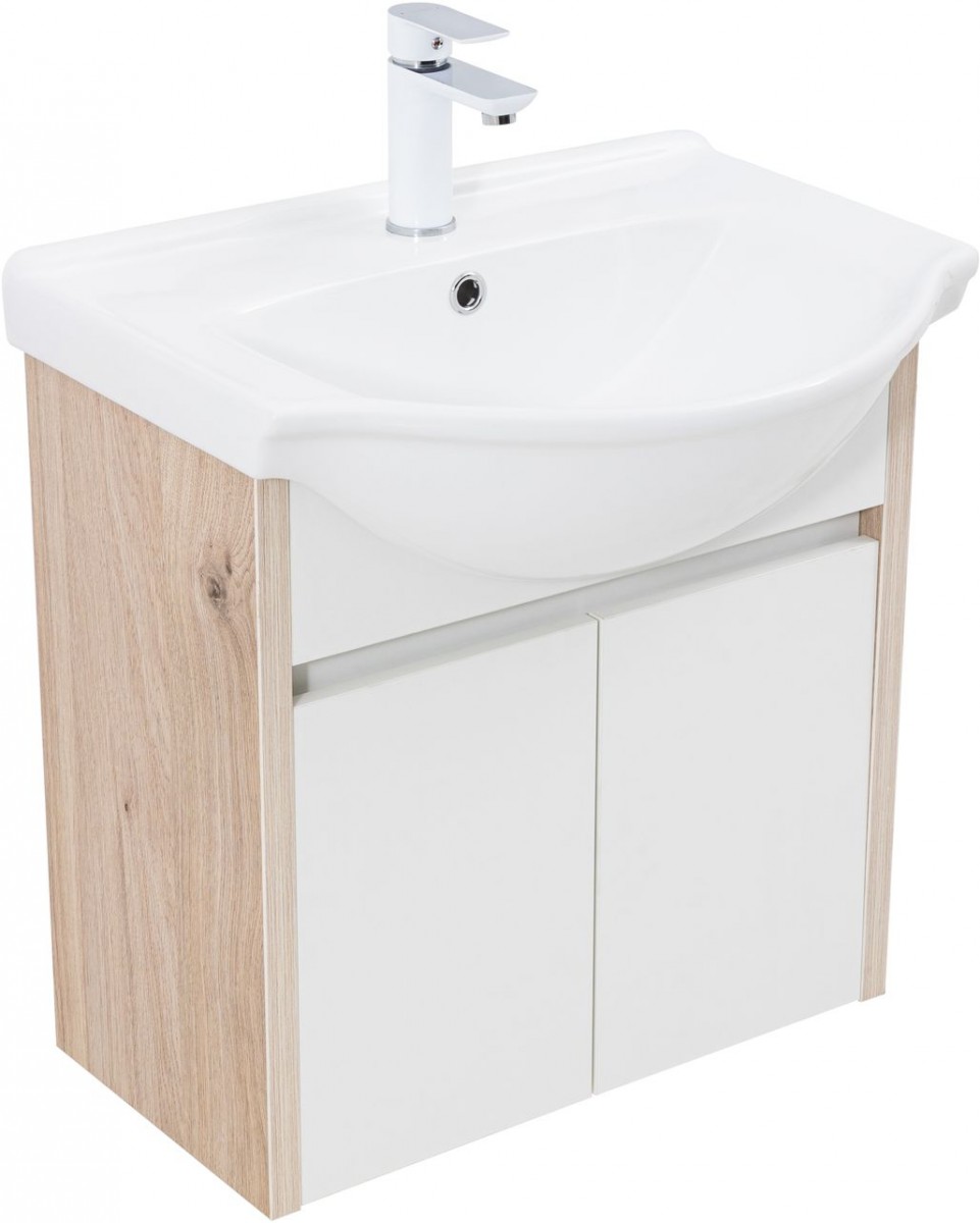 Тумба под раковину Aquanet Сидней 345121 60 см (дуб кантри/белый) подвесная
