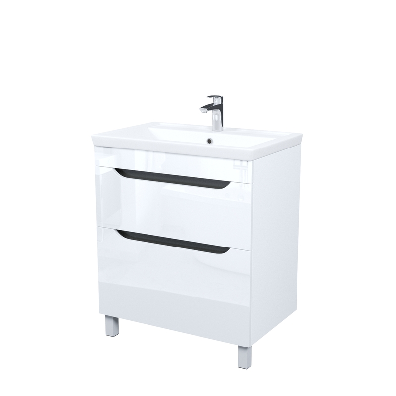 Тумба с раковиной IDDIS Ray RAY70WFi95K 70 cм (белый) напольная