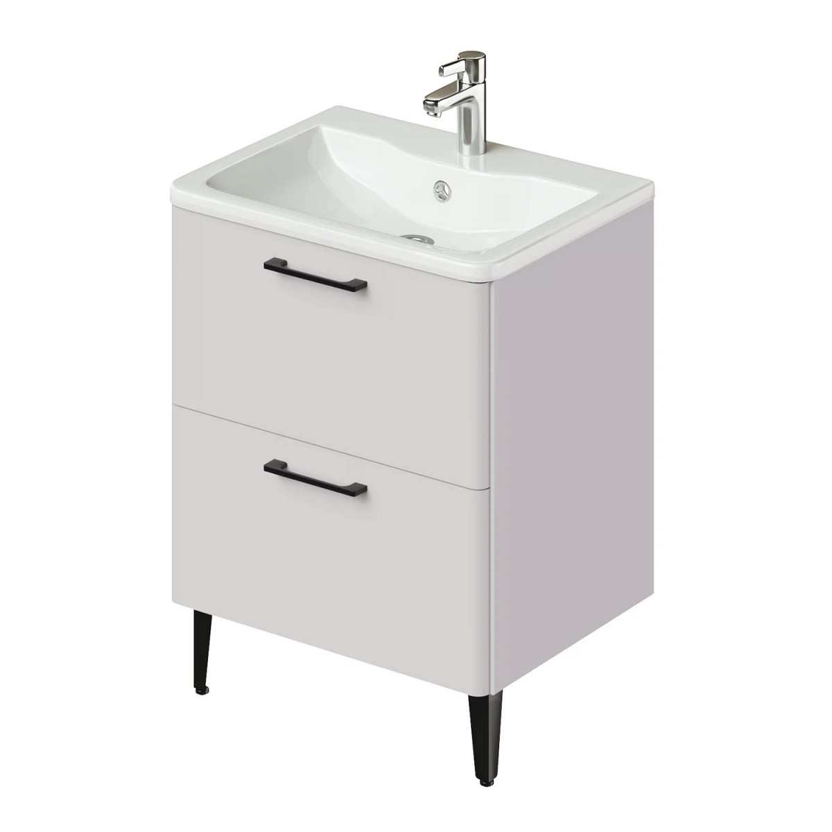 Тумба с раковиной Итана Nais 2.0 4657810335226 60 см (керамик) напольная