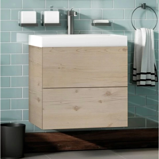 Тумба под раковину Art&Max Verona-Push AM-Verona-Push-600-2C-SO-GP-TS 60 см (гаскон пайн светлый) подвесная