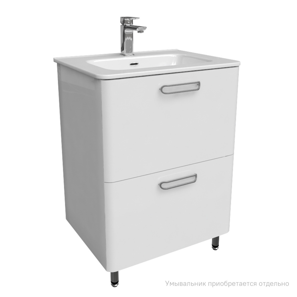 Тумба под раковину IDDIS Brick BRI60WFi95 60 см (белый) напольная