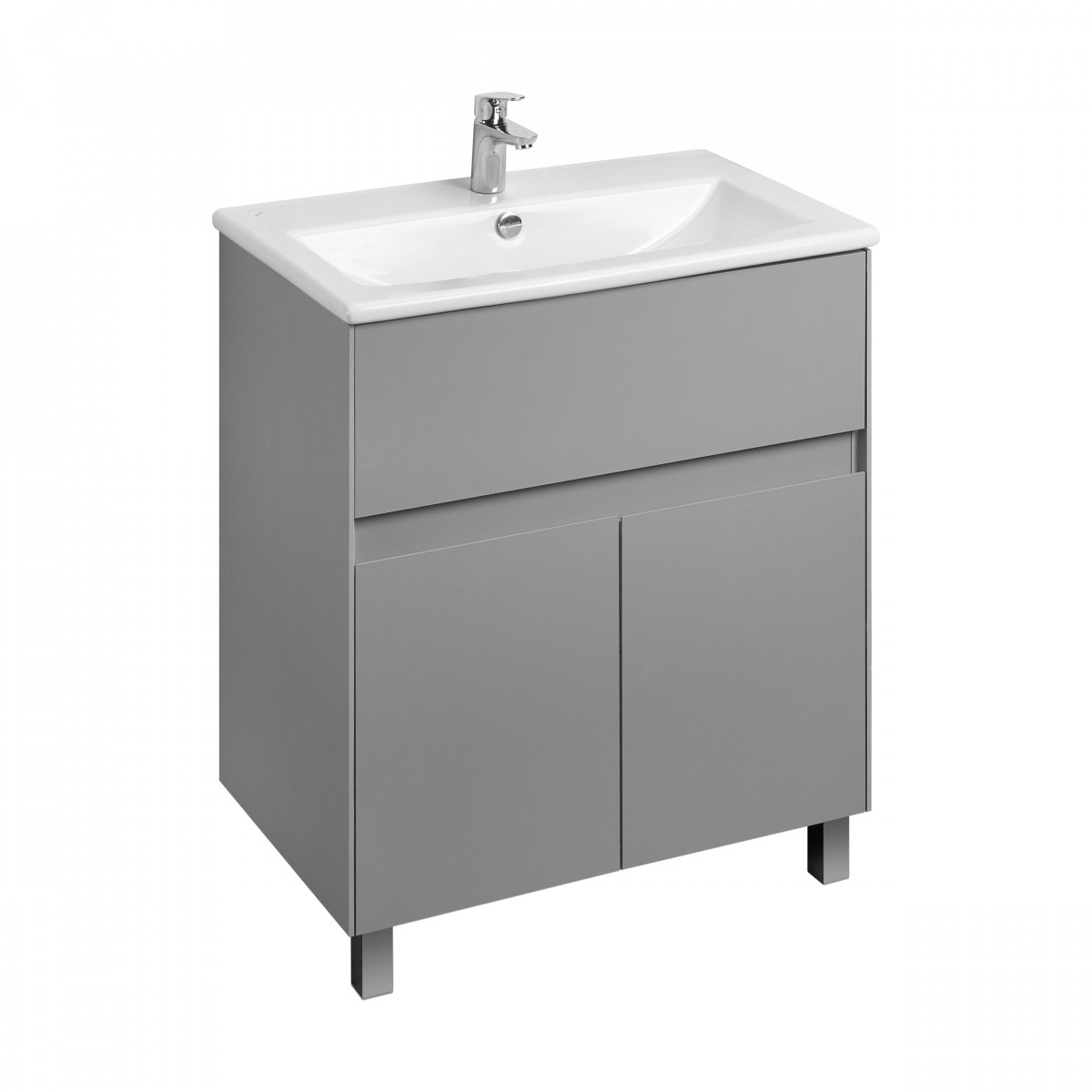 Тумба под раковину Aquaton Форест 1A278301FR4D0 75 см (туманный серый) напольная