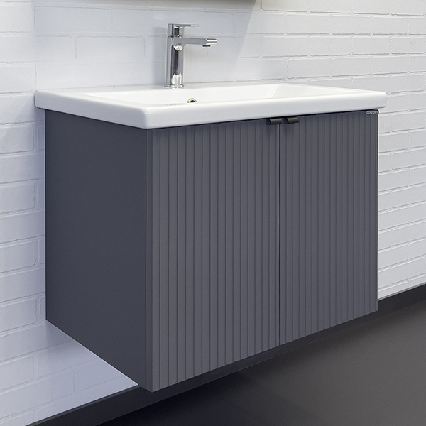 Тумба с раковиной Comforty Лима 00-00015478 70 см (антрацит) напольная