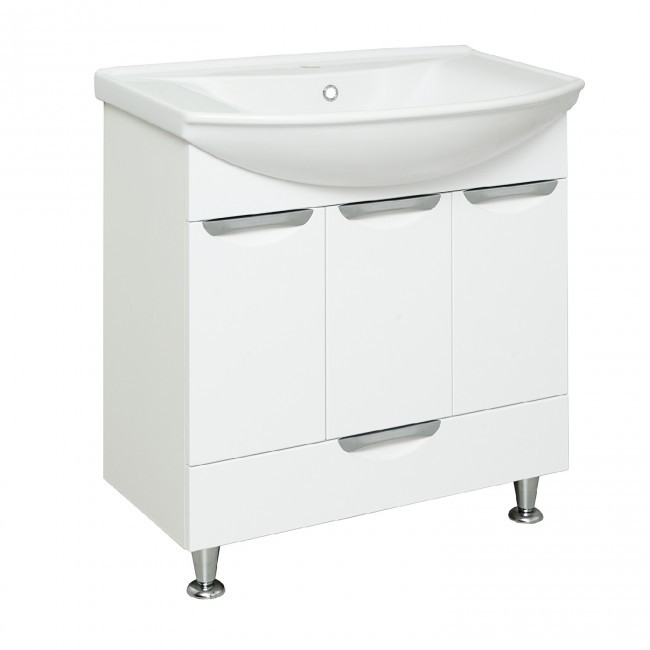 Тумба под раковину Runo Барселона 00000001032 75 см (белый) напольная