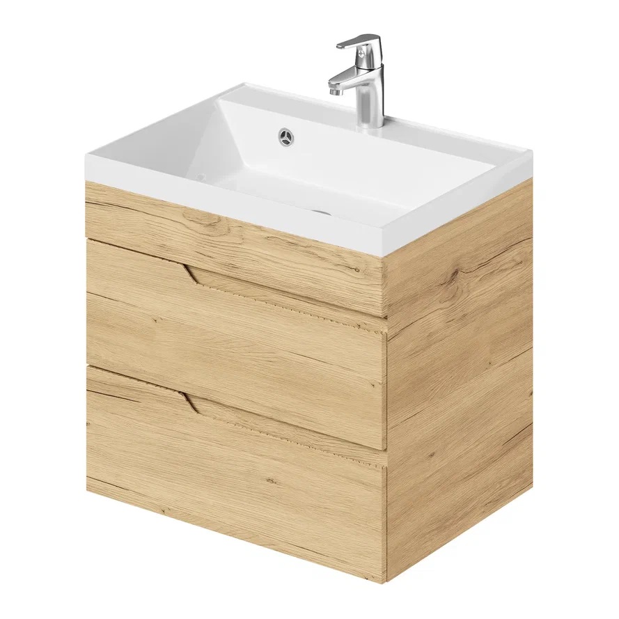 Тумба с раковиной Итана Alexa 4657826226808 60 см (дуб мавелла голд) подвесная