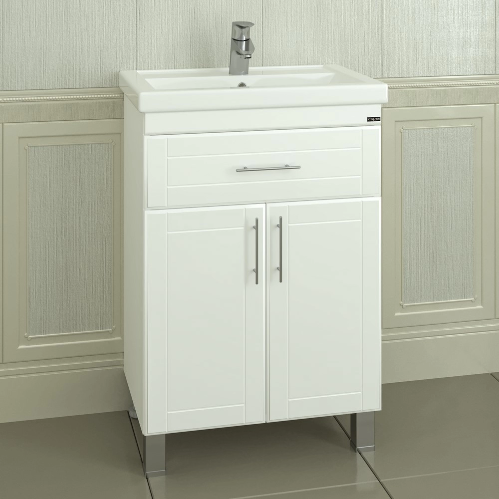 Тумба под раковину СанТа Дублин-60 223003 60 см (белый) напольная