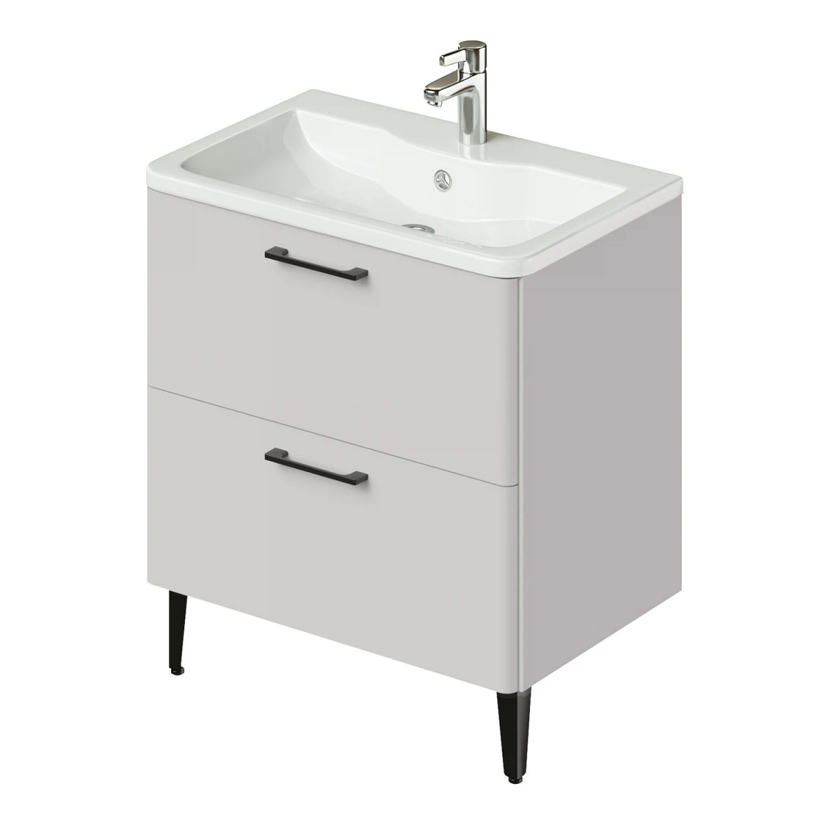 Тумба с раковиной Итана Nais 2.0 4657810334519 70 см (керамик) напольная