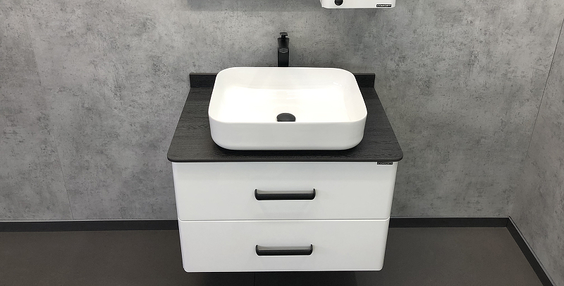 Тумба с раковиной Comforty Амстердам 00-00004668 75 см (белый) подвесная