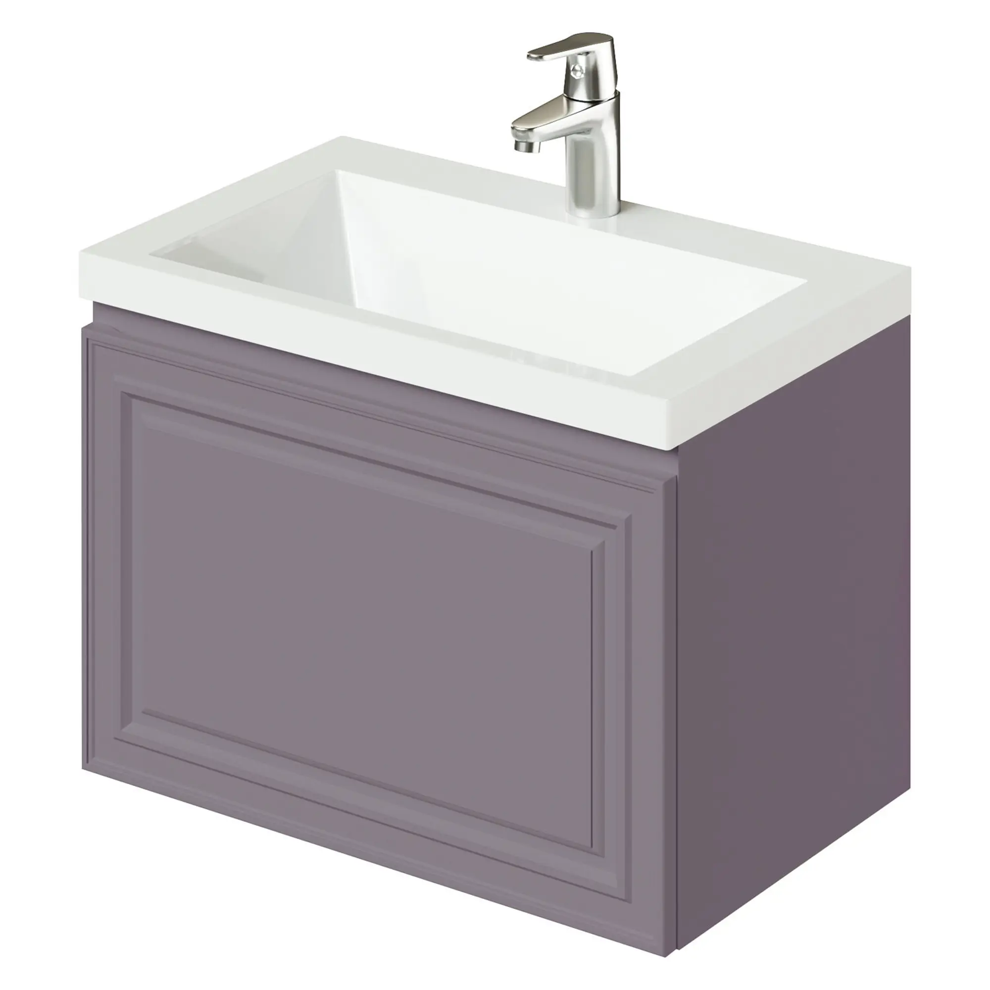 Тумба с раковиной Итана Verona 4657810333918 60 см (блэкберри) подвесная