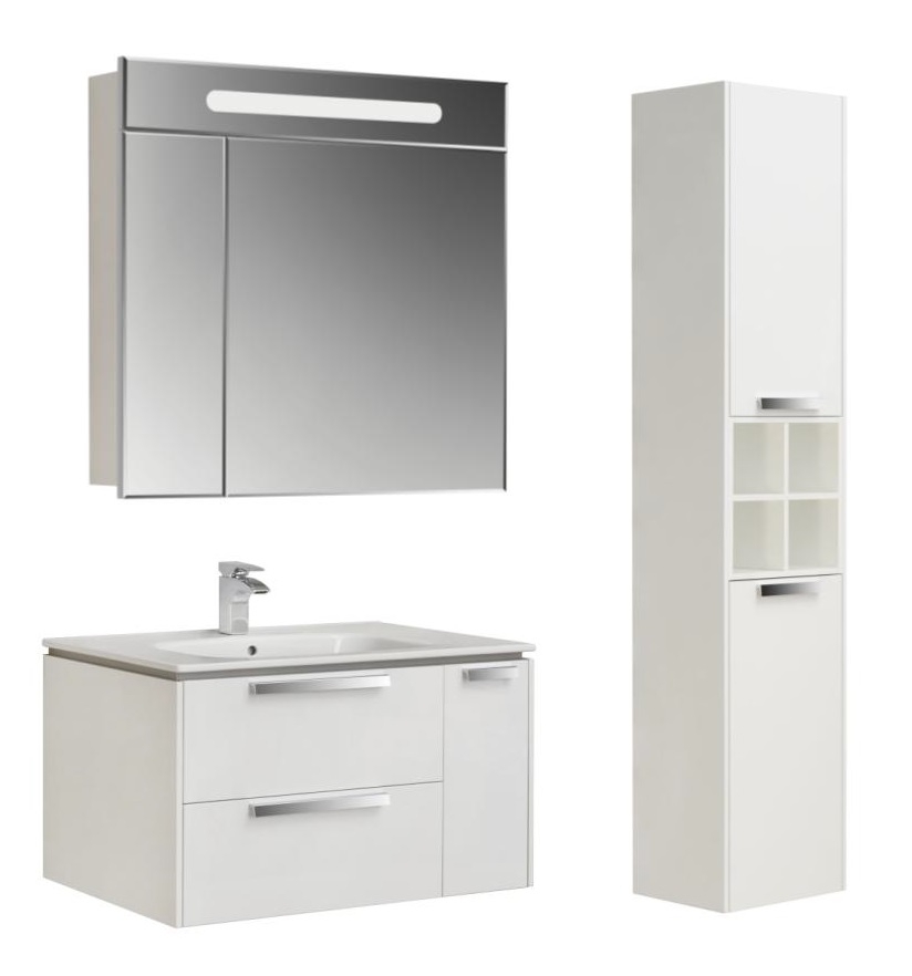 Тумба под раковину Roca Lago 80 см (белый) 857296806