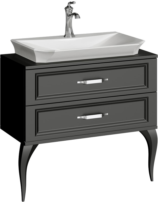 Тумба под раковину Aqwella 5 stars LaDonna LAD0108BLK 85 см (черный) напольная