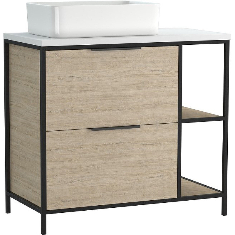 Тумба под раковину Cersanit Bosquet 63012 80 см (дуб)