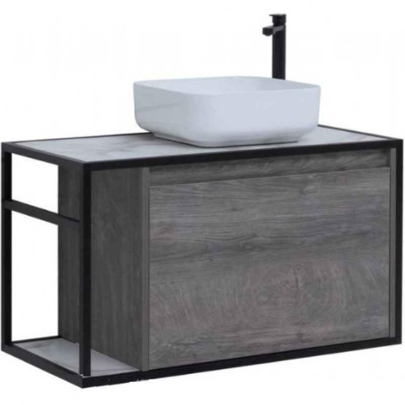 Тумба под раковину Aquanet Nova Lite Loft 90 см L (дуб рошелье) подвесная