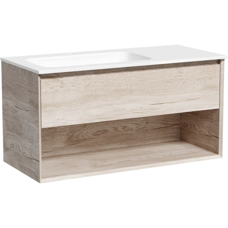 Тумба под раковину Sancos Marmi 1.0 MR1.0100LEG 99 см (дуб галифакс) подвесная L
