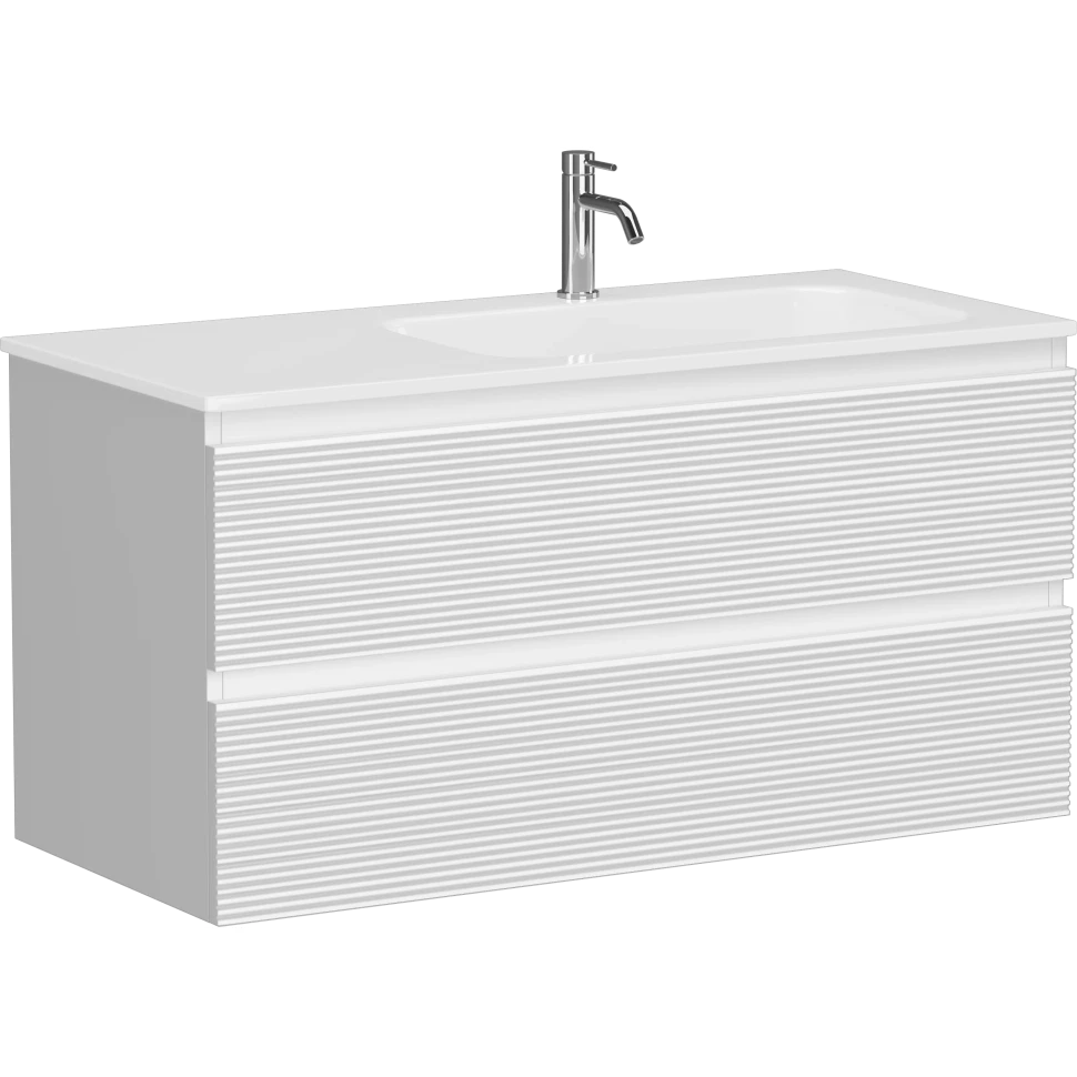 Тумба под раковину Sancos Folk FL100RW 99 см (белый матовый) подвесная R