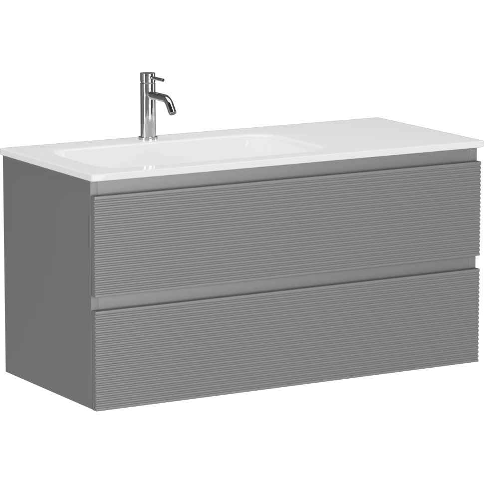 Тумба под раковину Sancos Folk FL100LES 99 см (светло-серый матовый) подвесная L