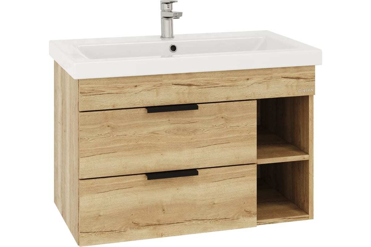 Тумба под раковину Onika Легран 108056 80см (дуб галифакс) подвесная