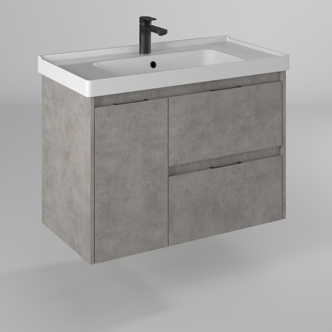 Тумба под раковину Briz Chicago 241 03-20090-15 00 БТН 90 см (серый) подвесная