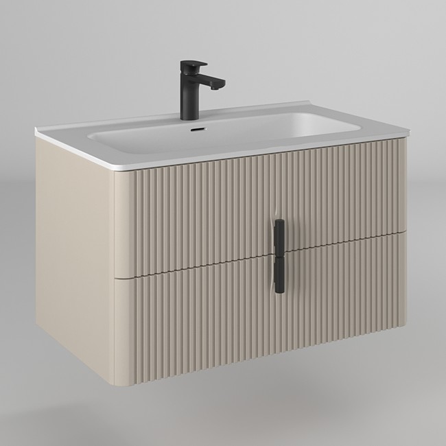 Тумба под раковину Briz Arno 105 03-18080-16 00 БЕЖ 80 см (белый матовый) подвесная