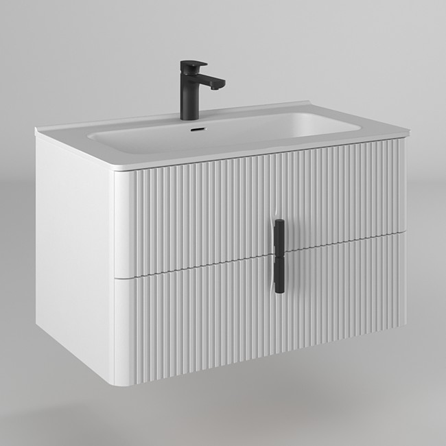 Тумба под раковину Briz Bianco 106 03-18080-16 00 БЕЛ 80 см (белый матовый) подвесная