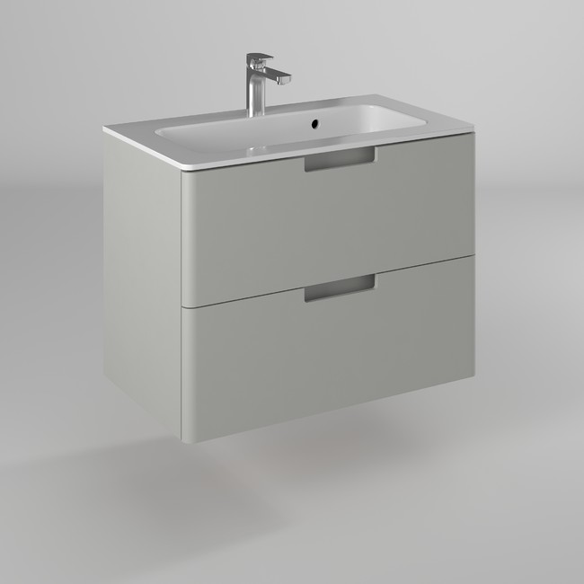 Тумба под раковину Briz Prato 240 03-18080-16 00 ЛТ 80 см (светло-серый матовый) подвесная