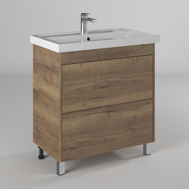 Тумба под раковину Briz Ricci 360 03-08080-06 00 ВЕЛ 80 см (дуб веллингтон) напольная