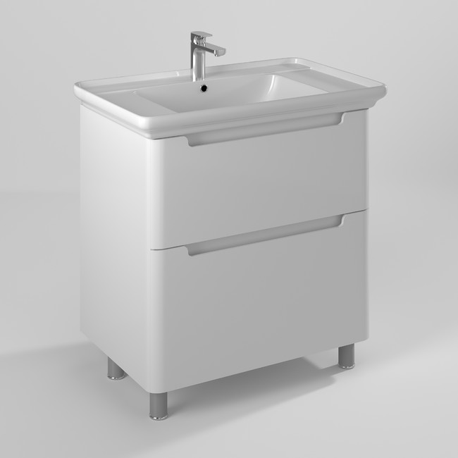 Тумба под раковину Briz Albi 235 03-08085-14 00 БЕЛ 85 см (белый) напольная