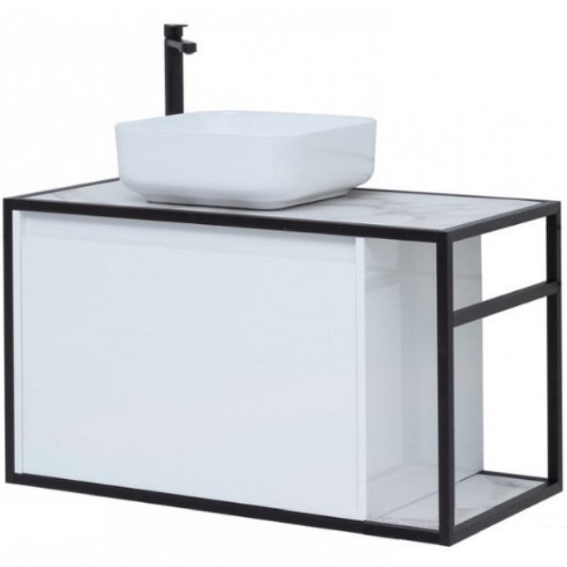 Тумба под раковину Aquanet Nova Lite Loft 90 см R (белый) подвесная