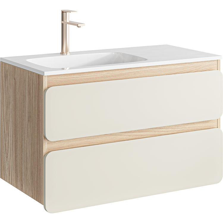 Тумба под раковину Aqwella Vento VEN0709LMD 90 см (морская дюна) подвесной L