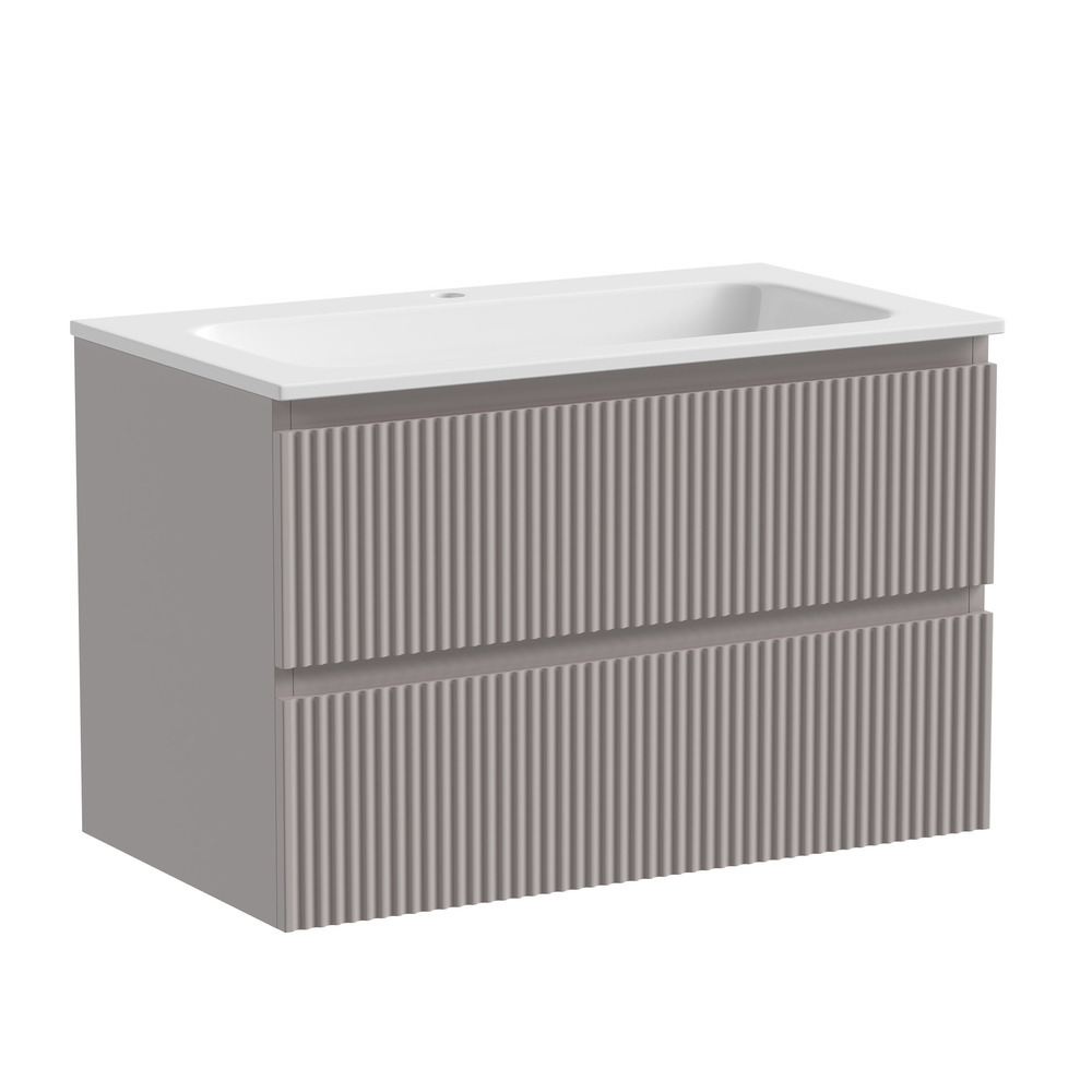 Тумба под раковину Sancos Snob R SNR80SM 80 см (серый матовый) подвесная