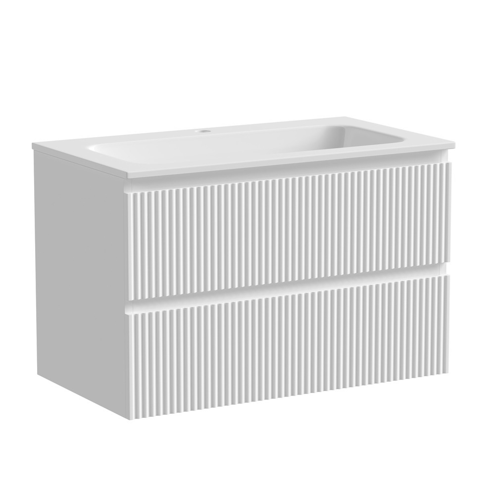 Тумба под раковину Sancos Snob R SNR80W 80 см (белый матовый) подвесная