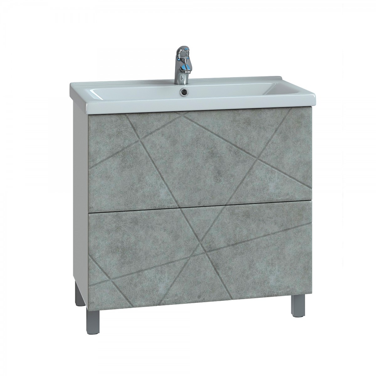 Тумба под раковину Vigo Geometry 025 бетон 80 см (бетон) напольная