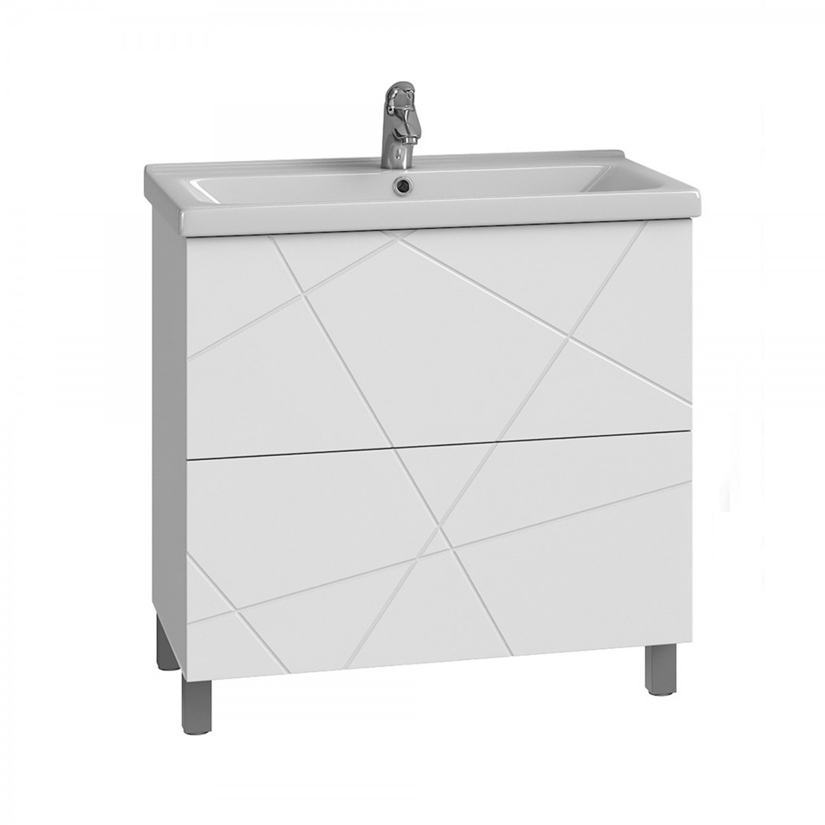 Тумба под раковину Vigo Geometry 025 80 см (белый) напольная