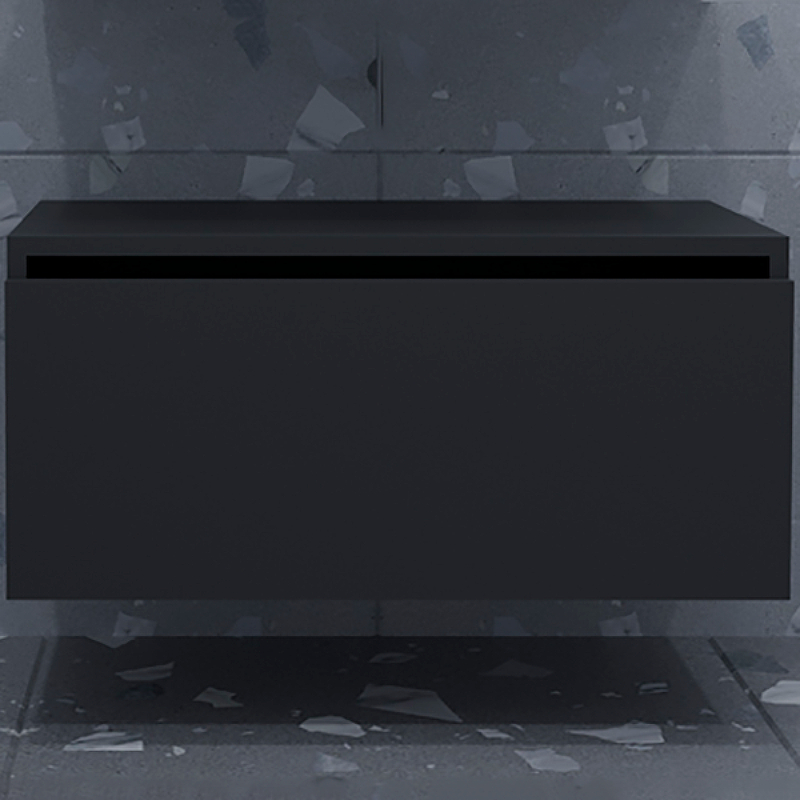 Тумба под раковину ArmadiArt Vallessi UNO-S 80 897-080-A glossy 80 см (антрацит) подвесная