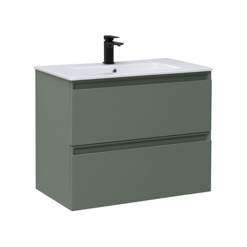 Тумба под раковину Allen Brau Eclipse 1.E1002.CGM 2.0 80 см (олива матовый) подвесная